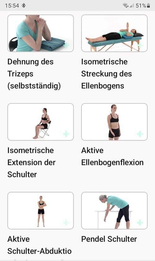 Online Übungsprogramm Trizepsverletzung