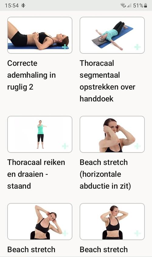 Online Übungsprogramm Dysfunktion der Rippegelenke auf der Rückseite
