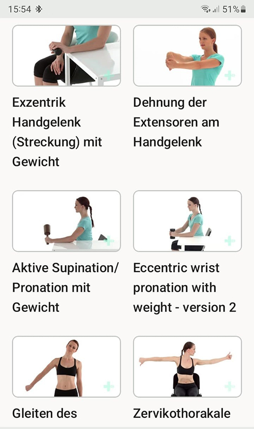 Online Übungsprogramm Tennisarm