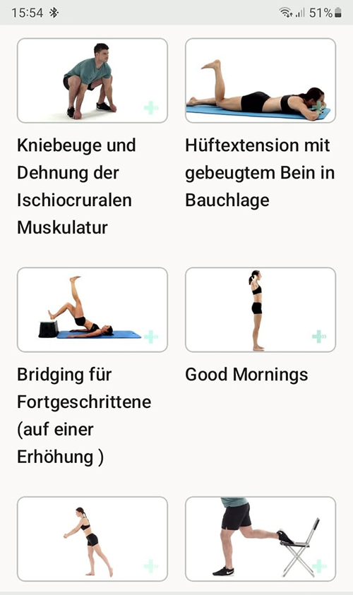 Online Übungsprogramm Hamstringverletzung