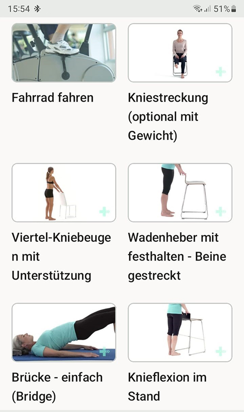 Online Übungsprogramm Kniearthrose