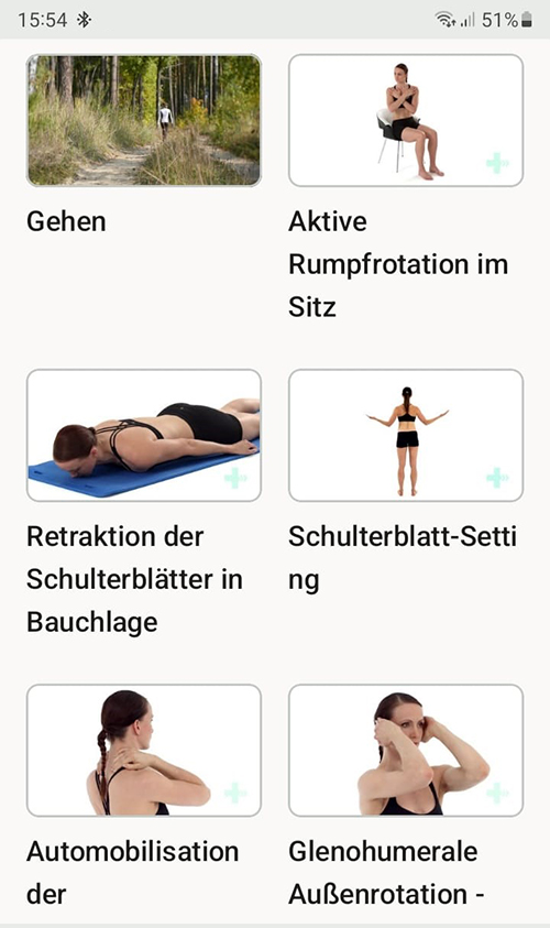 Online Übungsprogramm Muskelverletzung des oberen Rückens