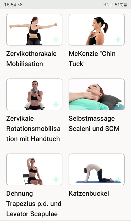 Online Übungsprogramm Zervikale Radikulopathie