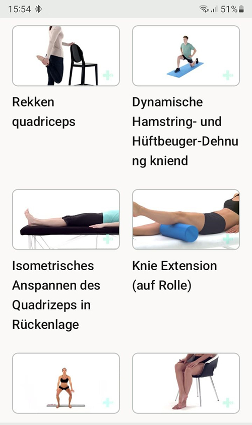 Online Übungsprogramm Quadrizepssehnenentzündung