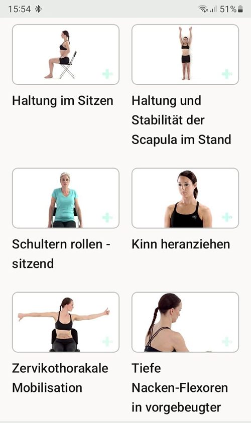 Online Übungsprogramm Zervikales Haltungssyndrom
